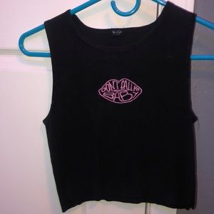 “don’t call me baby” tank top